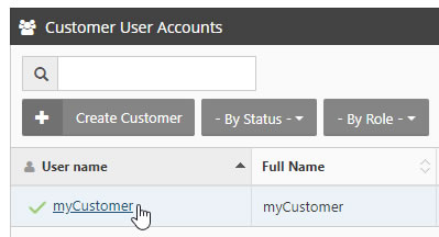 Select Customer Account