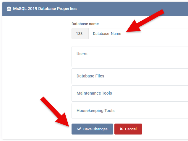 SQL Database Properties