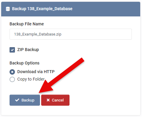 Backup MySQL Database