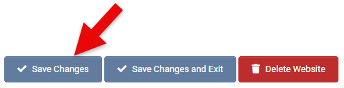 Save website changes