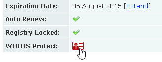 WHOIS Protect Icon
