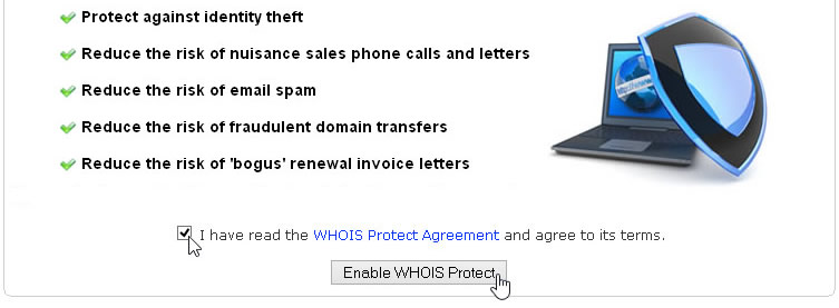 Enable WHOIS Protect