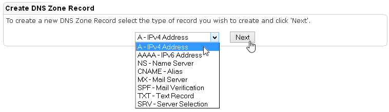 Create DNS Zone Record