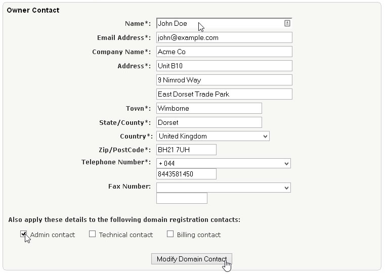 Contact Details
