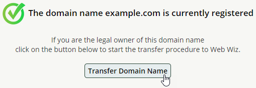 Domain Name Transfer Check
