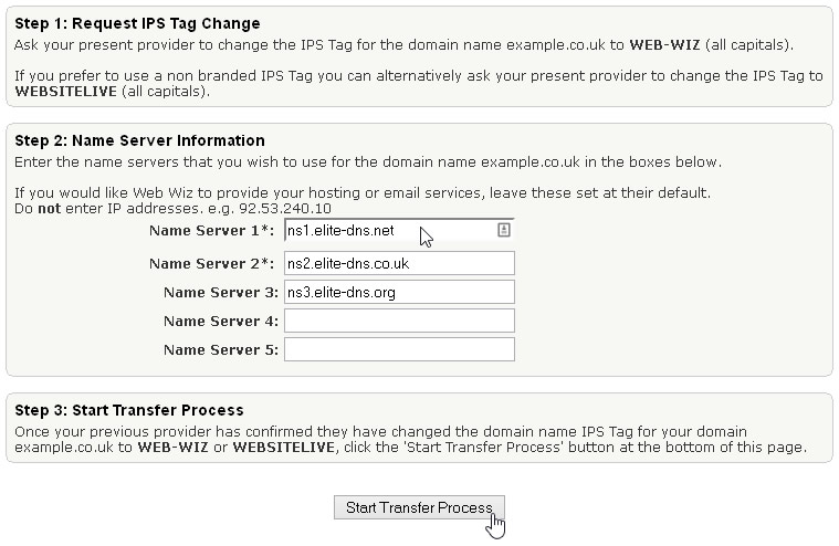 Start Transfer Process