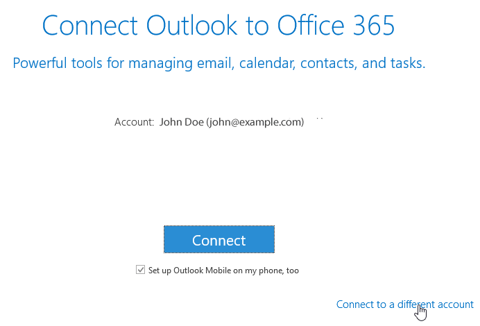 Outlook Office 365 Splash Screen.